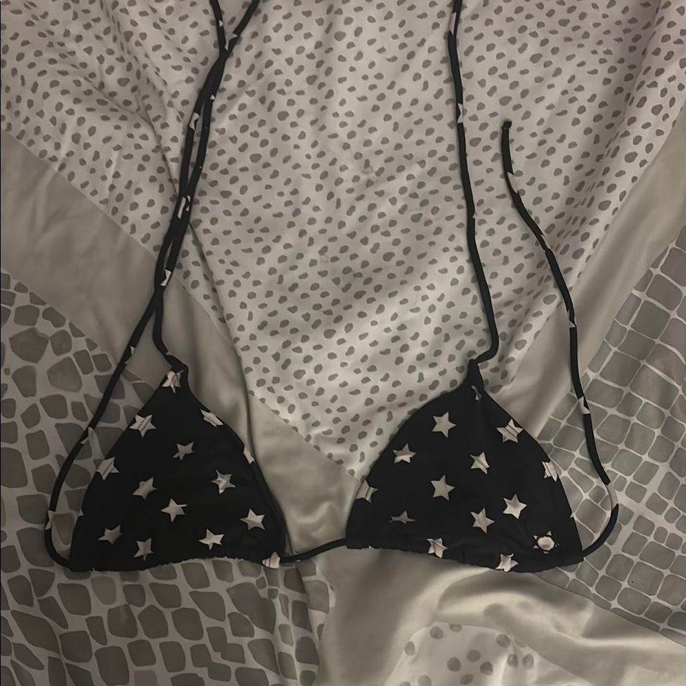 Star Pattern Triangle Bikini Top